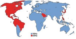 50-60Hz World map